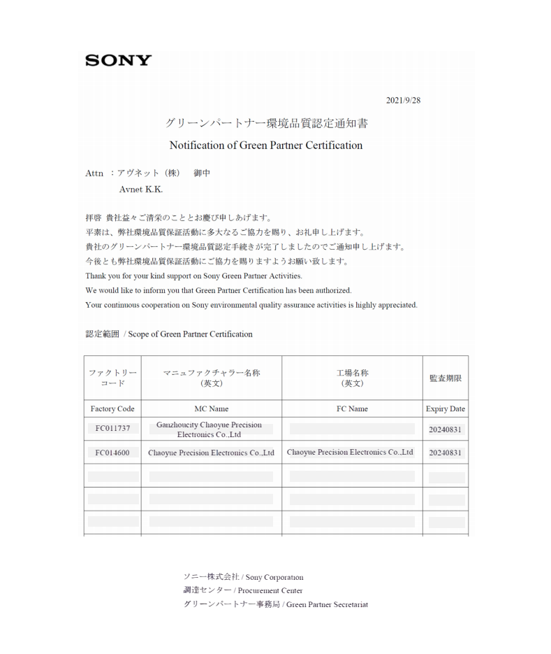 SONY Gp֤ SONY Green Partner